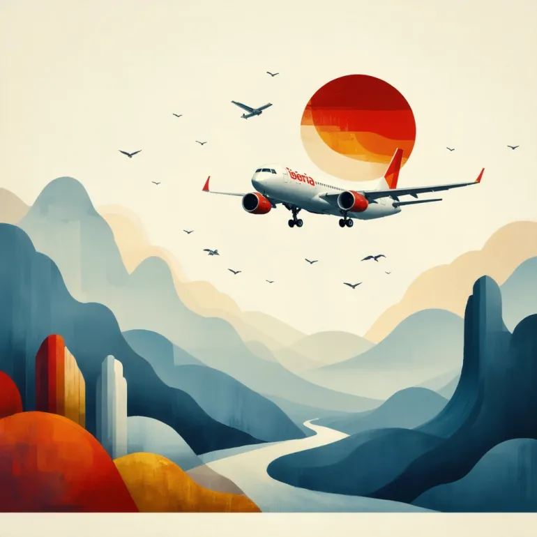 Iberia’s Spanish Sky: Travel Branding: Iberia’s airline branding blends Spanish flair with global connectivity.